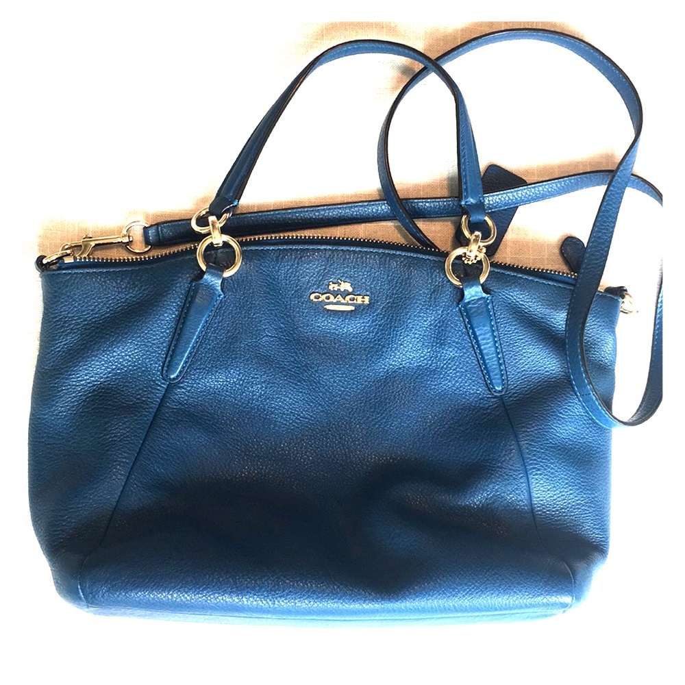 Coach Blue Shoulder/Hand Bag